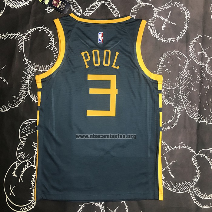 Camiseta Golden State Warriors Jordan Poole NO 3 Ciudad 2018-19 Azul